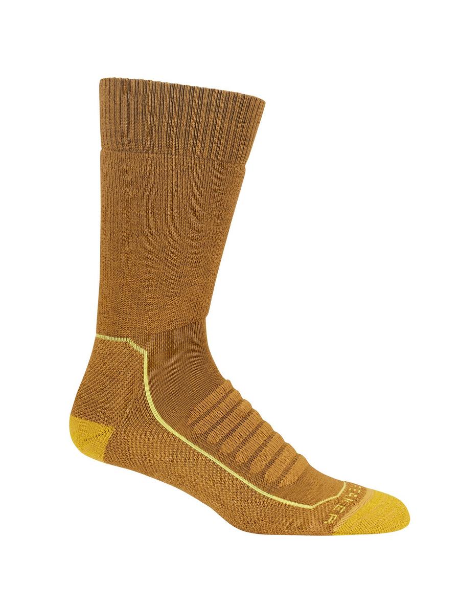 Clove / Silent Gold Icebreaker Merino Hike+ Heavy Crew Men's Socks | AU 1019AHKP